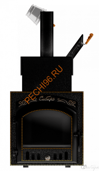 Печь чугунная банная Сибирь-премиум 25 (545х545), ТК 300 мм, ЗК