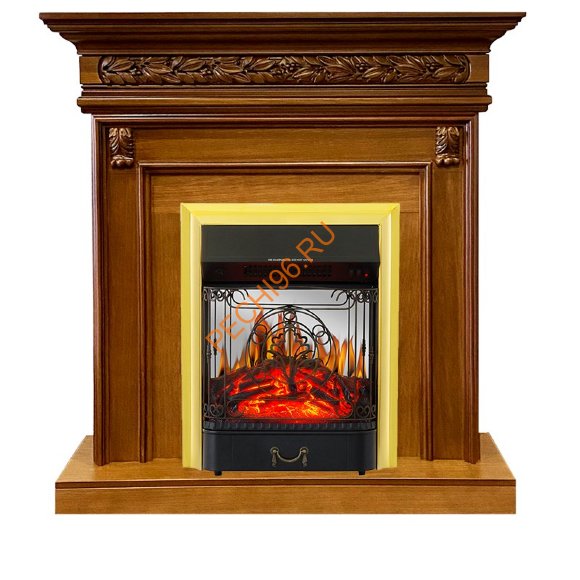 Электрокамин Royal Flame Valletta орех с очагом Majestic FX M Электрокамин Royal Flame Valletta орех с очагом Majestic FX M