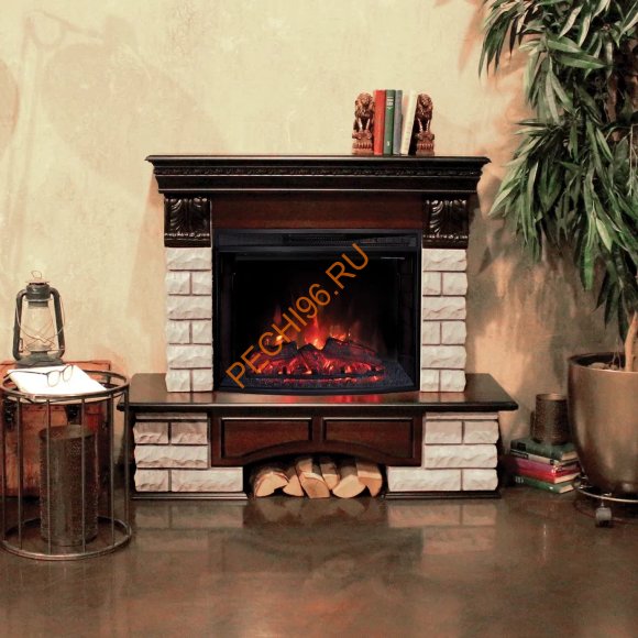Электрокамин RealFlame Country Lux Rock 25 AO с очагом Evrika 25,5 LED
