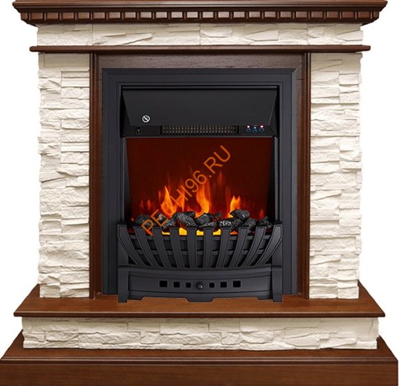 Электрокамин Royal Flame Calgary дуб/сланец белый с очагом Aspen Электрокамин Royal Flame Calgary дуб/сланец белый с очагом Aspen