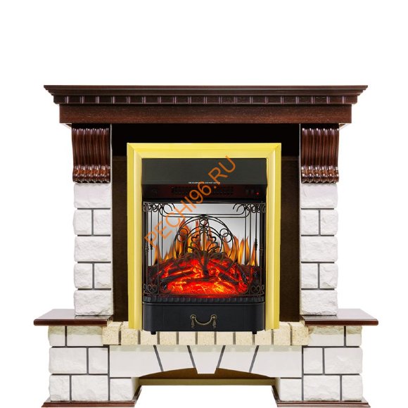 Электрокамин Royal Flame Pierre Luxe темный дуб с очагом Majestic FX M Электрокамин Royal Flame Pierre Luxe темный дуб с очагом Majestic FX M