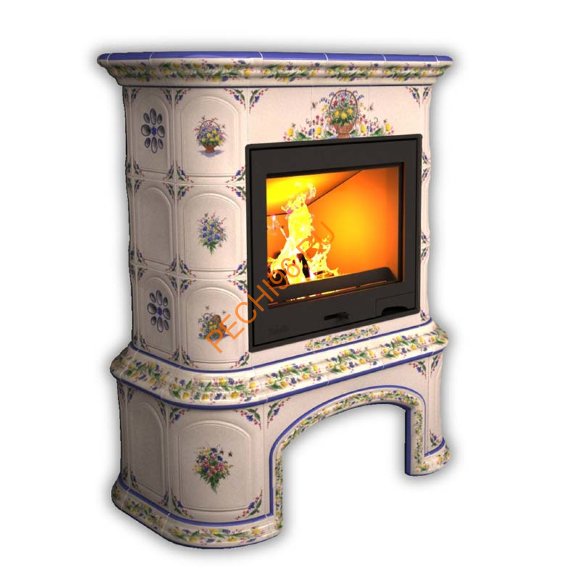 Печь-камин КимрПечь Прованс центральный Луг с дровником Печь-камин КимрПечь Прованс центральный Луг с дровником