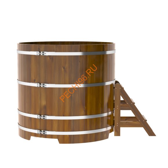 Купель для бани BentWood круглая из морёной лиственницы Рустик, D1,5 м