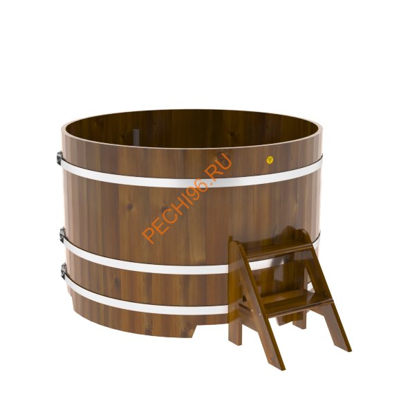 Купель для бани BentWood круглая из морёной лиственницы Рустик, D1,5 м