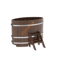 Купель для бани BentWood овальная из мореного дуба Премиум, 0,80х1,42 м Купель для бани BentWood овальная из мореного дуба Премиум, 0,80х1,42 м