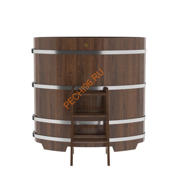 Купель для бани BentWood овальная из мореного дуба Премиум, 0,80х1,42 м