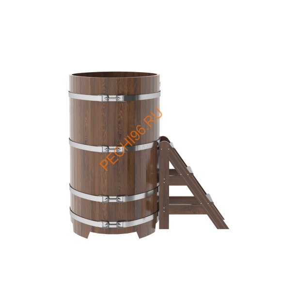 Купель для бани BentWood овальная из мореного дуба Премиум, 0,80х1,42 м