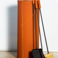 Каминный набор Fire&Wood Ведро Bern, эко-кожа медно-рыжий