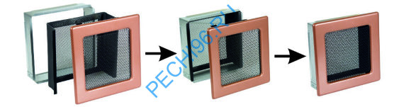 Вентиляционная решетка Kratki 42C 110х420 мм черная