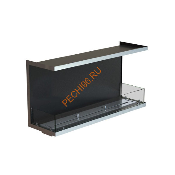 Биокамин фронтальный 1200х500х300 мм, стекло тонированное, рамка нержавейка Биокамин фронтальный 1200х500х300 мм, стекло тонированное, рамка нержавейка