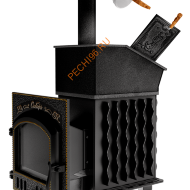 Печь чугунная банная Сибирь-премиум 25 (545х545), ТК 400 мм, ЗК