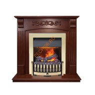 Электрокамин Dimplex Sorrento угловой с очагом Danville Brass FB2 орех