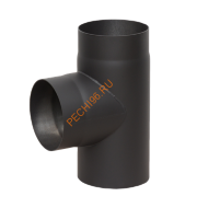 Тройник LAVA черный 90 гр d 120 мм сталь 2 мм