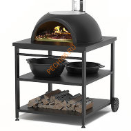 Садовая чугунная печь Везувий LEGENDA GARDEN с основанием из шамота на подставке