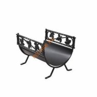 Дровница В68040DK черная, лепесток, высокая