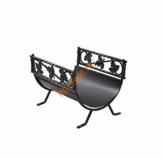 Дровница В68040DK черная, лепесток, высокая