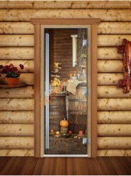 Дверь стеклянная DoorWood «Престиж», 700х1900мм, с фотопечатью «Фуршет» Дверь стеклянная DoorWood «Престиж», 700х1900мм, с фотопечатью «Фуршет»