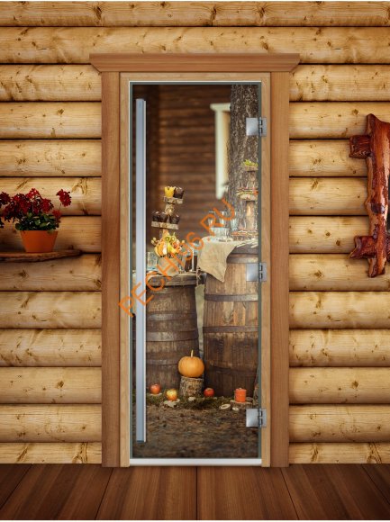 Дверь стеклянная DoorWood «Престиж», 700х1900мм, с фотопечатью «Фуршет» Дверь стеклянная DoorWood «Престиж», 700х1900мм, с фотопечатью «Фуршет»