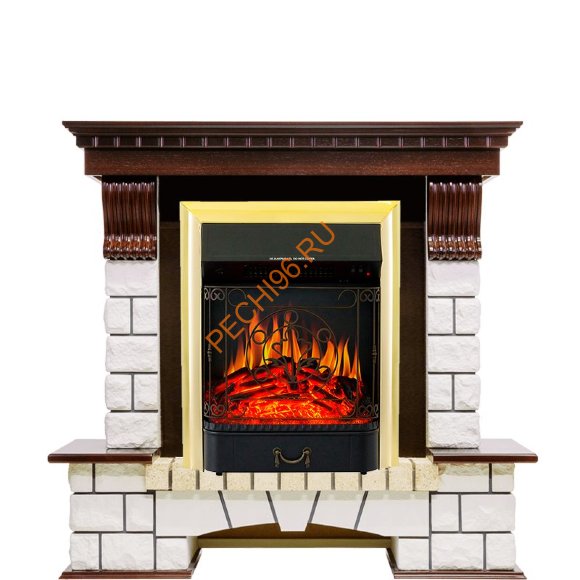 Электрокамин Royal Flame Pierre Luxe темный дуб с очагом Majestic FX Электрокамин Royal Flame Pierre Luxe темный дуб с очагом Majestic FX
