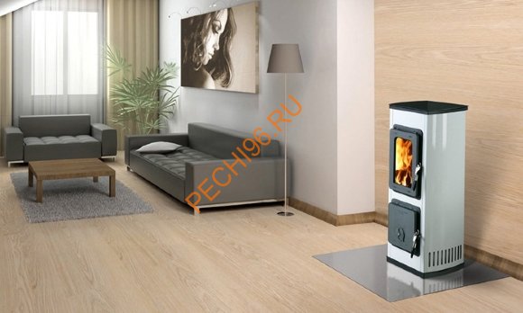 Стальная печь-камин Thorma VERONA белая