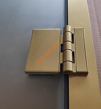 Дверь в хамам стеклянная Арта Премьер 60G Белая матовая, коробка золото алюминий с порогом