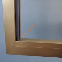 Дверь в хамам стеклянная Арта Премьер 60G Белая матовая, коробка золото алюминий с порогом