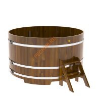 Купель для бани BentWood круглая из морёной лиственницы Рустик, D1,8 м Купель для бани BentWood круглая из морёной лиственницы Рустик, D1,8 м