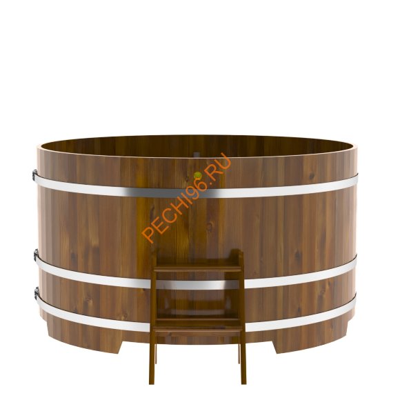 Купель для бани BentWood круглая из морёной лиственницы Рустик, D1,8 м