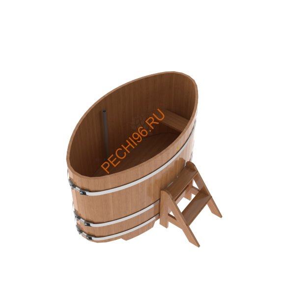 Купель для бани BentWood овальная из дуба Премиум, 0,92х1,66 м
