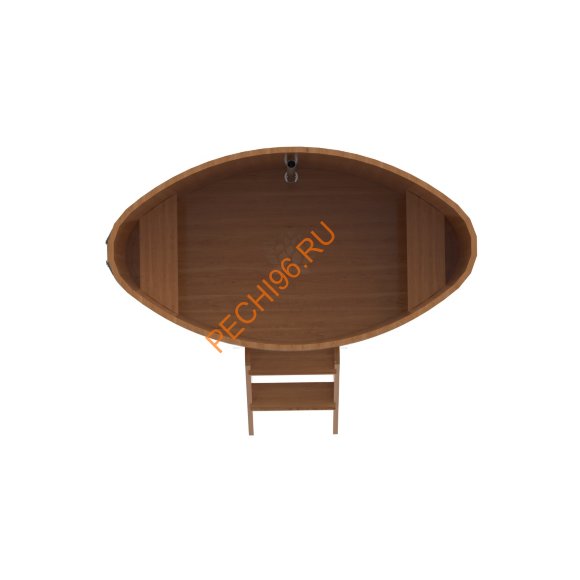 Купель для бани BentWood овальная из дуба Премиум, 0,92х1,66 м