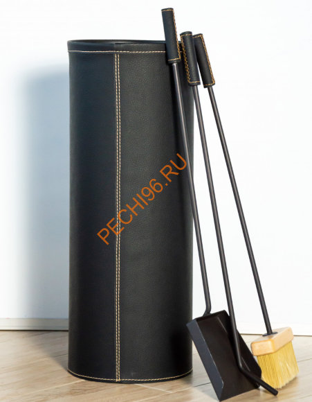 Каминный набор Fire&Wood Ведро Bern, эко-кожа черный