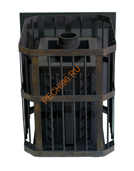 Печь чугунная банная Сибирь 25 (700х700), ТК 400 мм, сетка