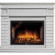 Электрокамин Electrolux Sphere Plus EFP/P-3320RLS N с порталом Firelight Bricks 30, камень белый