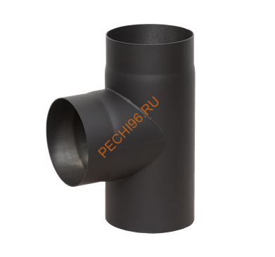 Тройник LAVA черный 90 гр d 120 мм сталь 2 мм