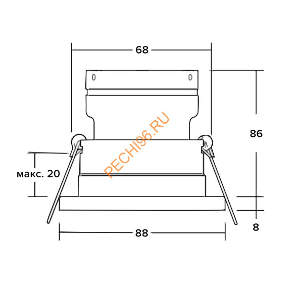 Светильник для сауны и хамама светодиодный Licht-2000 Hotspot
