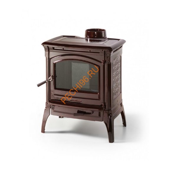 Чугунная печь-камин Hergom Craftsbury, коричневая эмаль