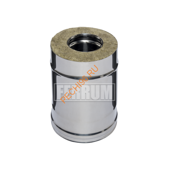 Сэндвич-дымоход Феррум, нержавейка AISI 430-0,8мм/нержавейка AISI 430-0,5мм , d 115/200 мм, L=0,25 м