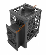 Печь банная чугунная Волга Габион 22 ДТ-4 ЗК с выносной топкой Печь банная чугунная Волга Габион 22 ДТ-4 ЗК с выносной топкой