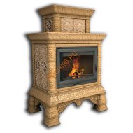 Печь-камин КимрПечь Кострома центральный двухъярусный Ваниль