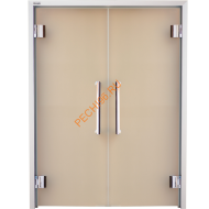 Двери стеклянные двустворчатые Grandis GS 13х19-M-Н-Si Двери стеклянные двустворчатые Grandis GS 13х19-M-Н-Si