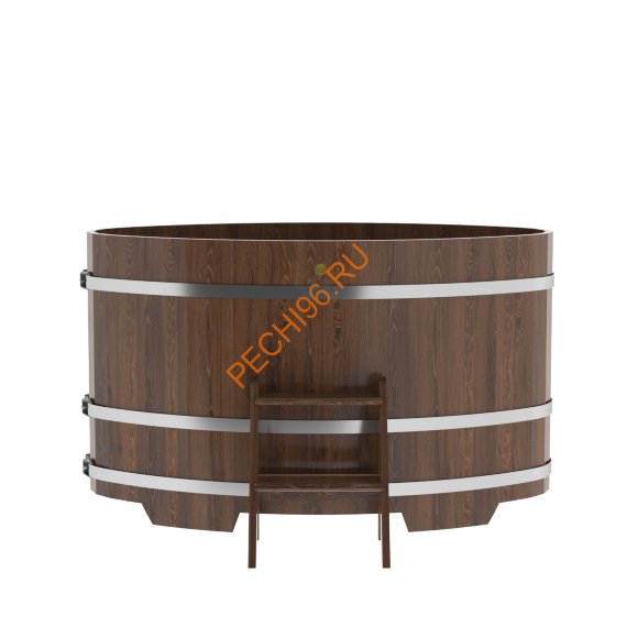Купель для бани BentWood овальная из мореного дуба Премиум, 0,92х1,66 м