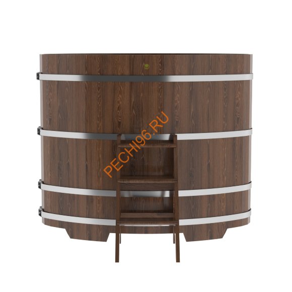 Купель для бани BentWood овальная из мореного дуба Премиум, 0,92х1,66 м