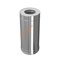 Сэндвич труба 0.5м Титан KraftBerg, d 100/180 321/430-0,5/0,5мм Сэндвич труба 0.5м Титан KraftBerg, d 100/180 321/430-0,5/0,5мм