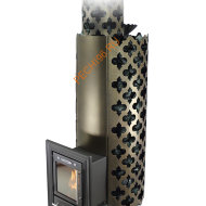 Печь банная ТМФ Арабеска XXL Inox Люмина черная бронза