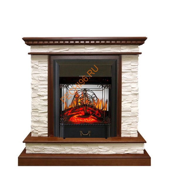 Электрокамин Royal Flame Calgary дуб/сланец белый с очагом Majestic FX M Электрокамин Royal Flame Calgary дуб/сланец белый с очагом Majestic FX M