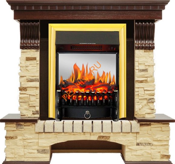 Электрокамин Royal Flame Pierre Luxe темный дуб/сланец с очагом Fobos FX M Электрокамин Royal Flame Pierre Luxe темный дуб/сланец с очагом Fobos FX M