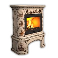 Печь-камин КимрПечь Прованс центральный Голландия с дровником Печь-камин КимрПечь Прованс центральный Голландия с дровником