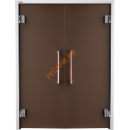 Двери стеклянные двустворчатые Grandis GS 13х19-B-Н-Br Двери стеклянные двустворчатые Grandis GS 13х19-B-Н-Br