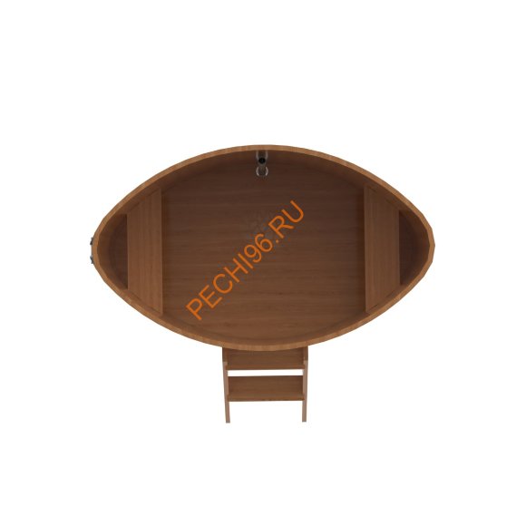 Купель для бани BentWood овальная из дуба Премиум, 1,02х1,68 м