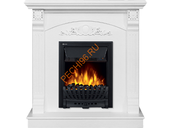 Электрокамин Electrolux Classic EFP/P-1020LS с порталом Firelight Barocco Classic, белый